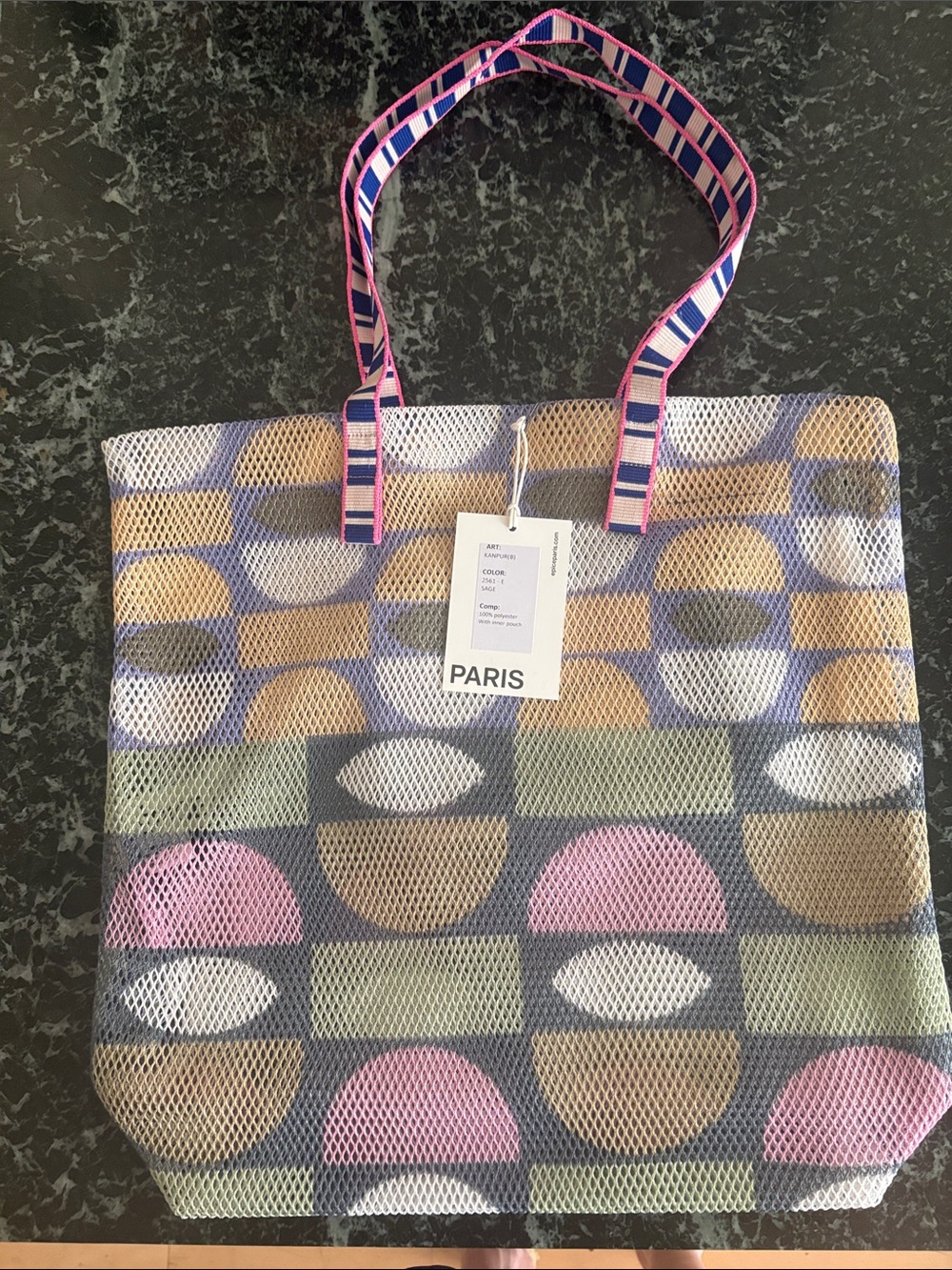 Epice Kanpur Sage Multicolor Mesh Tote